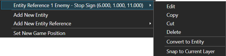 entity reference menu drop down