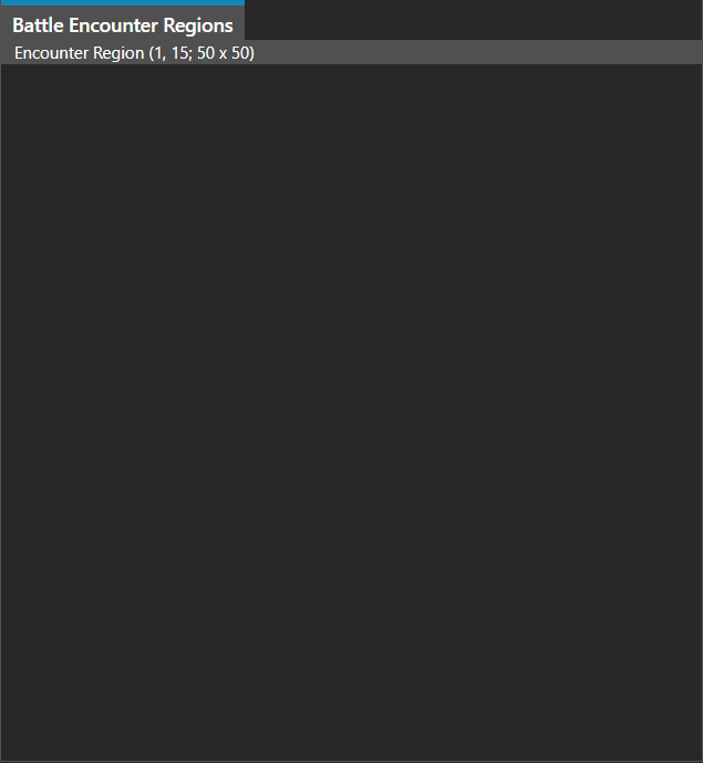 The Tools pane in battles mode with the region tool active, showing one encounter region
