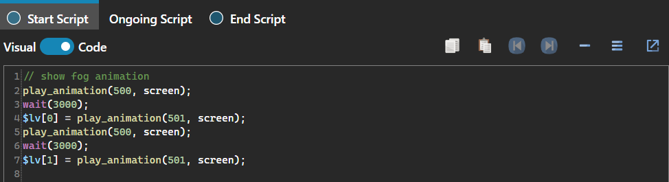 The same script in Code format