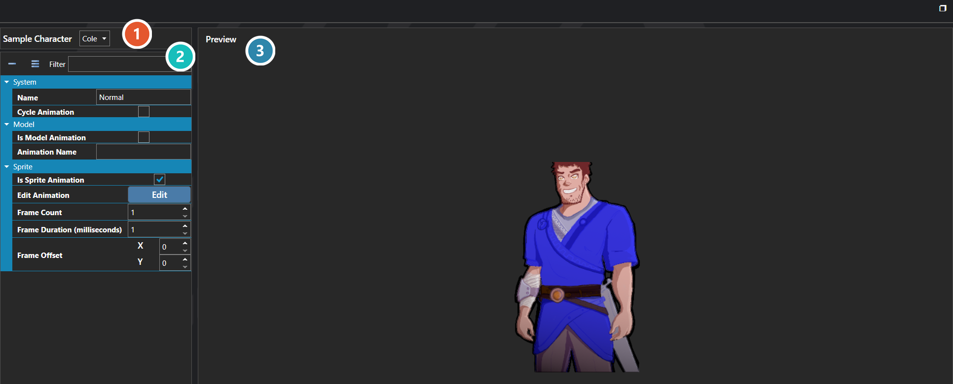 The Portrait Expressions section of the database