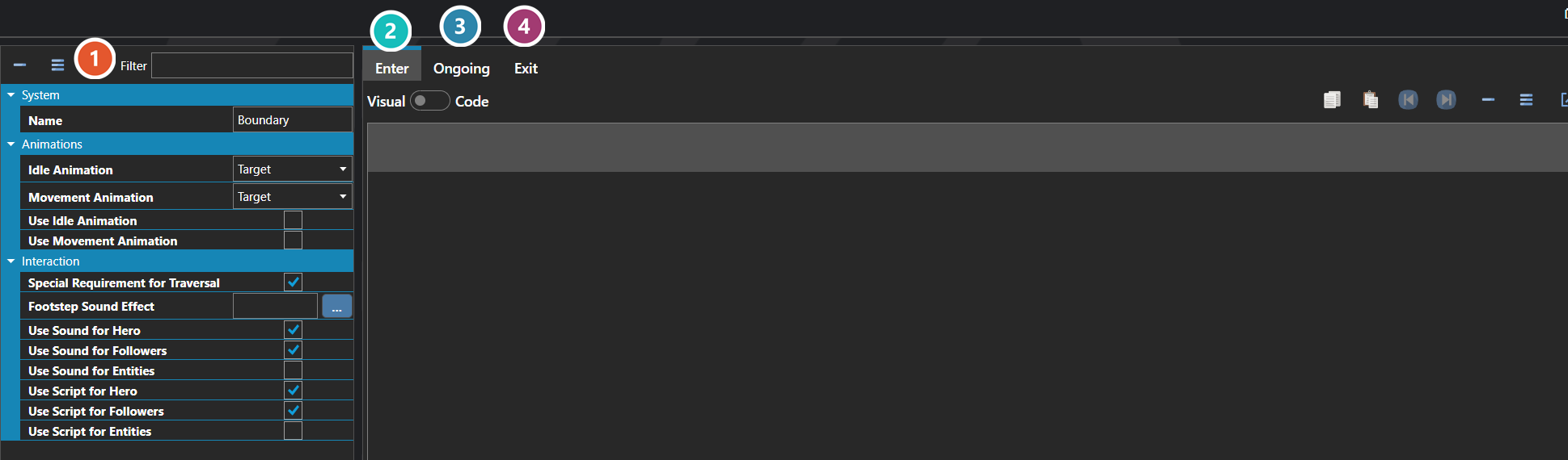 The Tile Tags section of the database