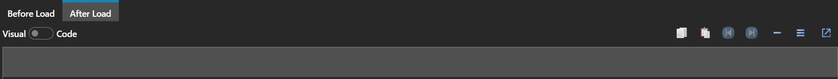 The After Load script tab
