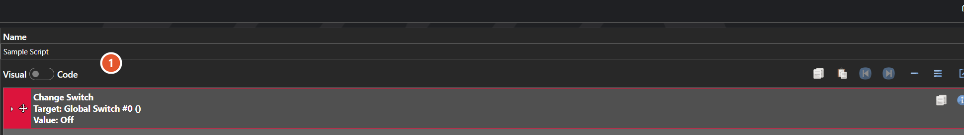 The Global Scripts section of the database
