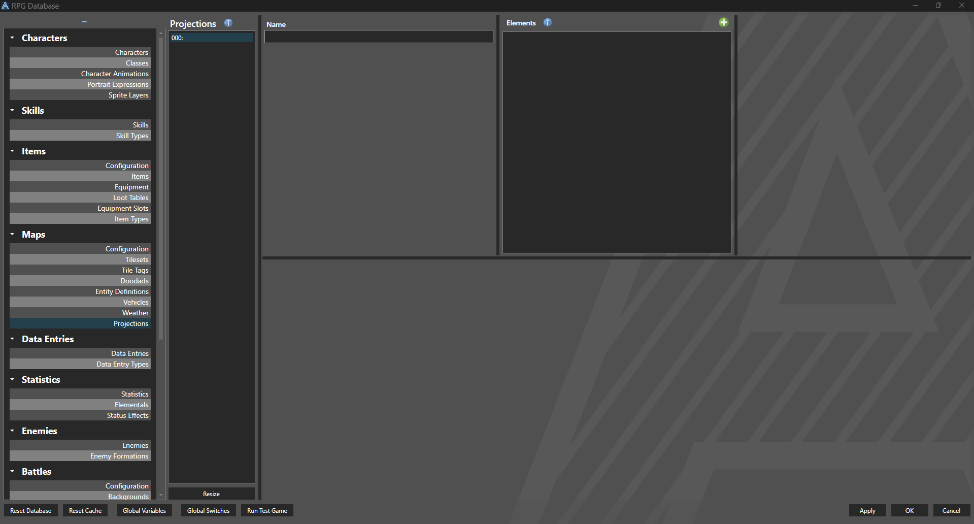 Projections Window Maps.Projections